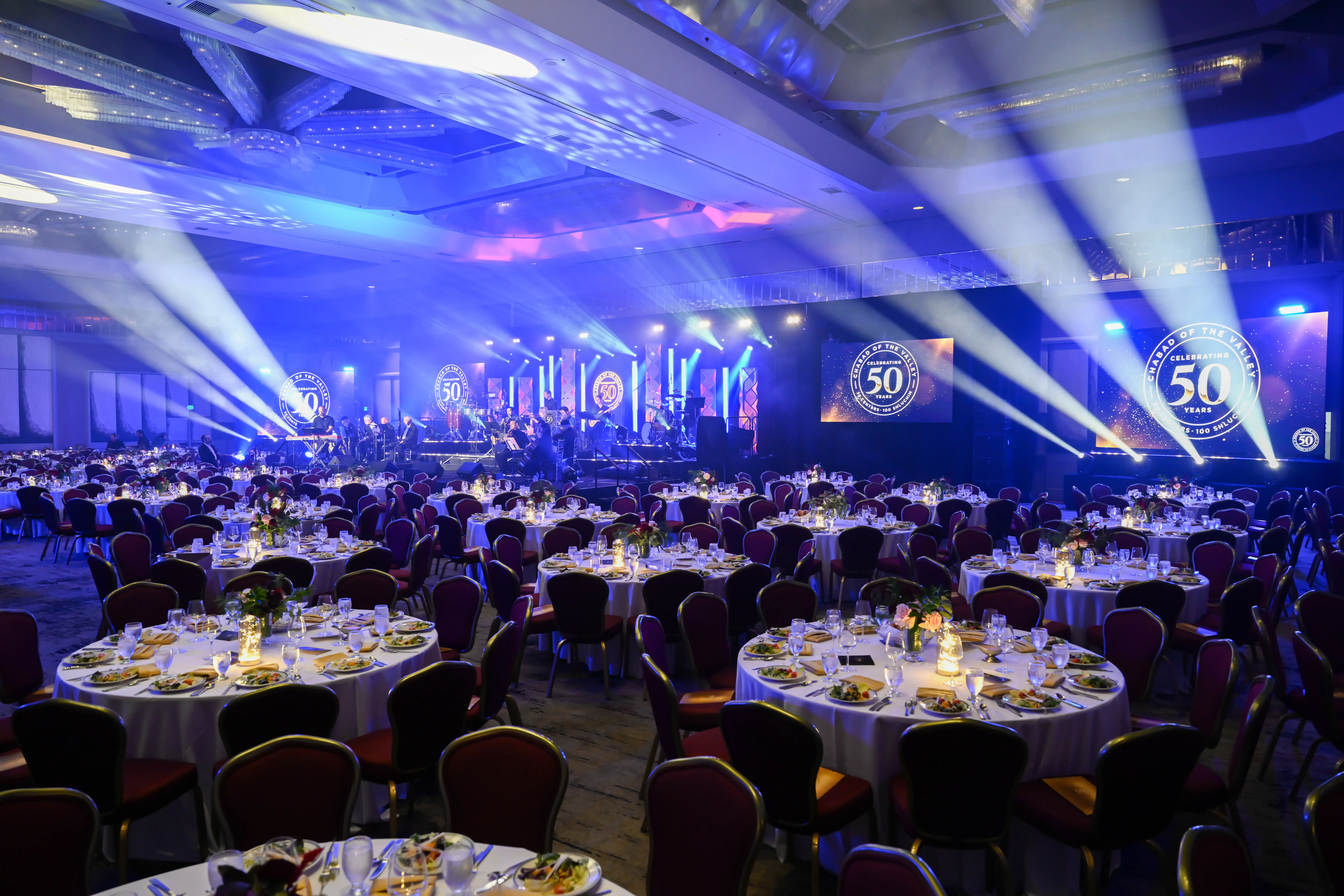 Corporate event stage setup